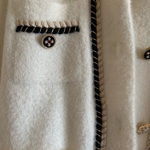 Elegant white jacket size S/M - Picture 2 of 8